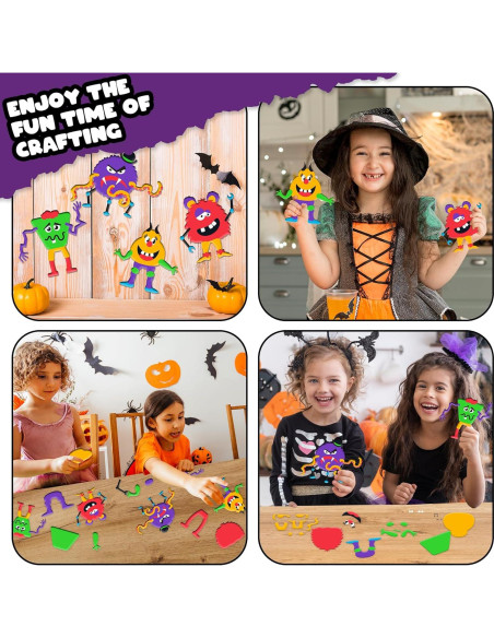 Kit de Manualidades de Monstruo de Espuma ArtCreativity - 12 Piezas Halloween