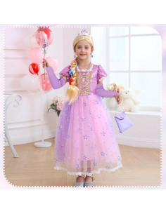 Disfraz de Princesa Morado Luzlen con Accesorios para Niñas 2-8 Años 2