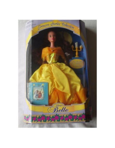 Muñeca Belle Disney Barbie 33.5 cm con vestido amarillo