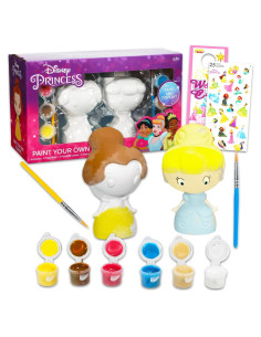 Kit de Pintura DIY Princesas Disney - 2 Figuras + 6 Pinturas