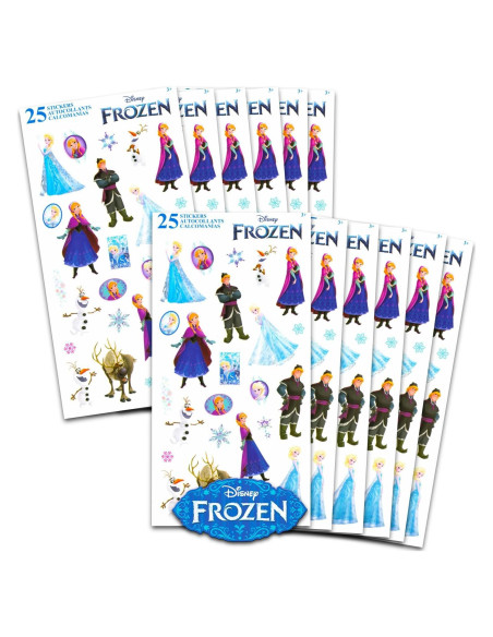 Stickers Congelados Disney Frozen - 12 Hojas para Niños