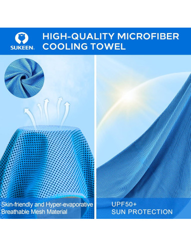 Toalla Enfriadora Sukeen 4 Unidades Microfibra 101.6x30.5cm