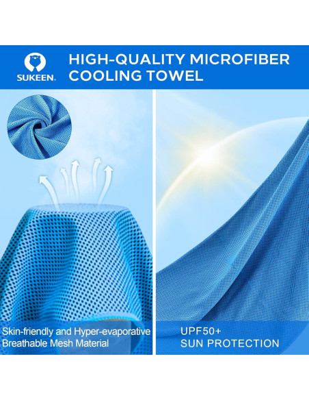 Toalla Enfriadora Sukeen 4 Unidades Microfibra 101.6x30.5cm