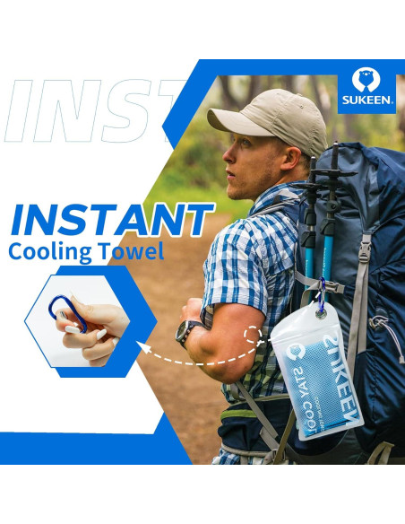 Toalla Enfriadora Sukeen 4 Unidades Microfibra 101.6x30.5cm