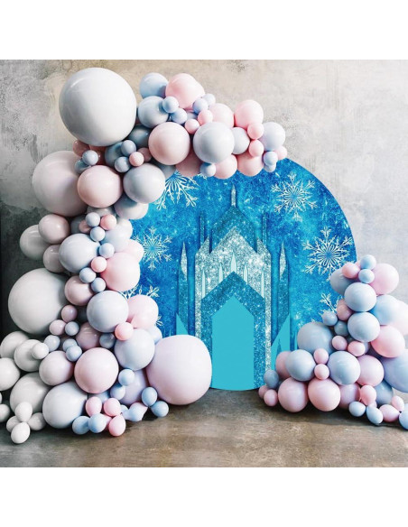 Fondo Redondo Laeacco 2.2x2.2m Color Hielo para Fotografía Fondo Redondo Laeacco 2.2x2.2m Color Hielo para Fotografía