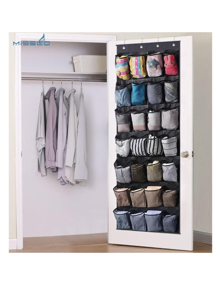 Organizador de Zapatos Colgante MISSLO 28 Bolsillos Negro