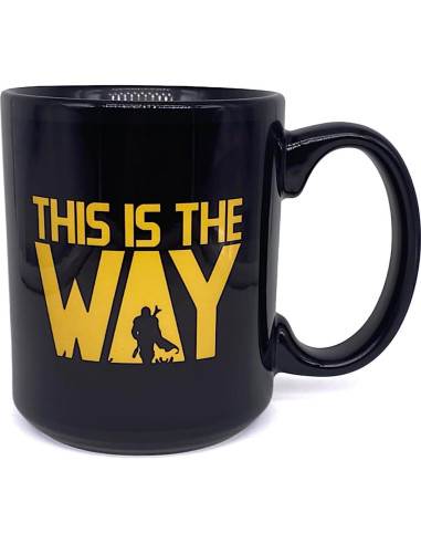 Taza de Café Star Wars Mandalorian 311ml Cerámica Negra