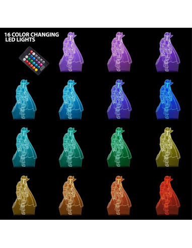 Lámpara LED Acrílica 3D Idea Nuova El Mandaloriano