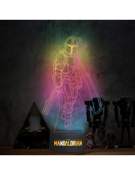 Lámpara LED Acrílica 3D Idea Nuova El Mandaloriano Lámpara LED Acrílica 3D Idea Nuova El Mandaloriano