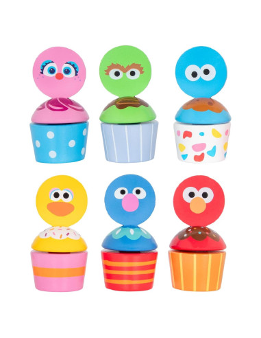 Conjunto de Cupcakes de Madera Kids Preferred Sesame Street