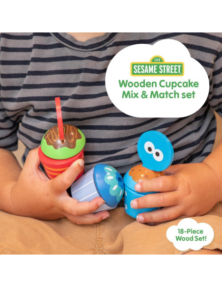 Conjunto de Cupcakes de Madera Kids Preferred Sesame Street
