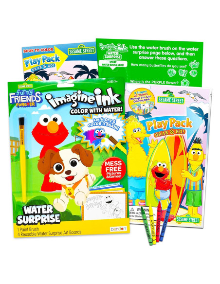 Set de Pintar con Agua Elmo Sesame Street - Libro Deluxe y Stickers Set de Pintar con Agua Elmo Sesame Street - Libro Deluxe y Stickers