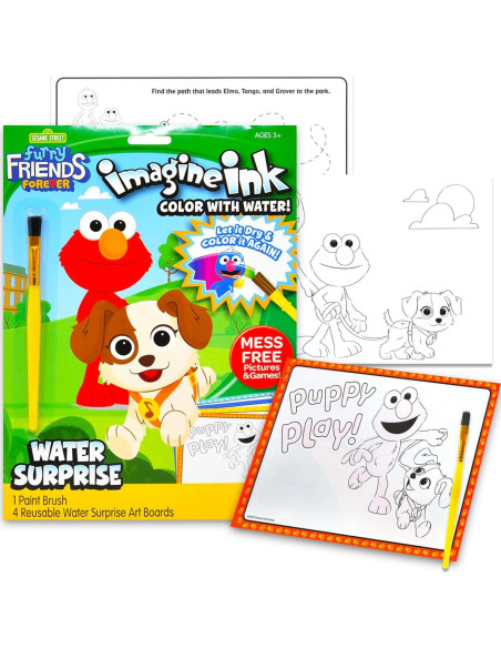 Set de Pintar con Agua Elmo Sesame Street - Libro Deluxe y Stickers Set de Pintar con Agua Elmo Sesame Street - Libro Deluxe y Stickers