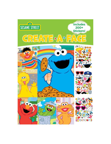 Papel de Pegatinas Crea-tu-cara Bendon Plaza Sésamo 200+ piezas