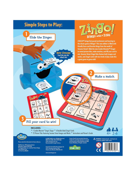 Juego de Mesa ThinkFun Zingo! Plaza Sésamo 4+ Juego de Mesa ThinkFun Zingo! Plaza Sésamo 4+