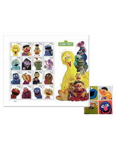 Sellos Forever USPS 2019 Sesame Street + 4 Pegatinas