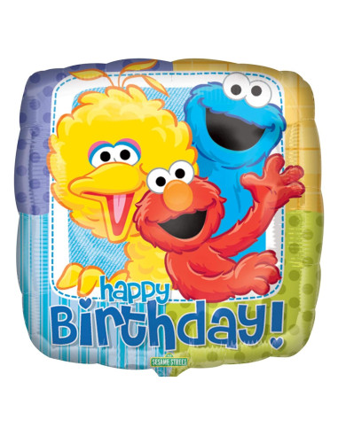 Globos de Foil de Cumpleaños Sesame Street Anagram 45 cm