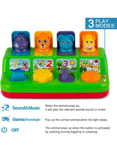 Juguete Interactivo YEEBAY Animales Pop-Up con Música 0.65kg 2