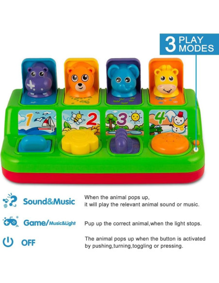 Juguete Interactivo YEEBAY Animales Pop-Up con Música 0.65kg