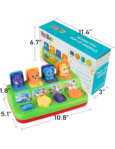 Juguete Interactivo YEEBAY Animales Pop-Up con Música 0.65kg