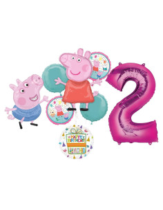 Ramo de Globos de Cumpleaños Peppa y George 2 años Anagram