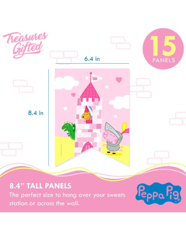 Decoraciones de Cumpleaños Peppa Pig - Juego de 3 Banderas