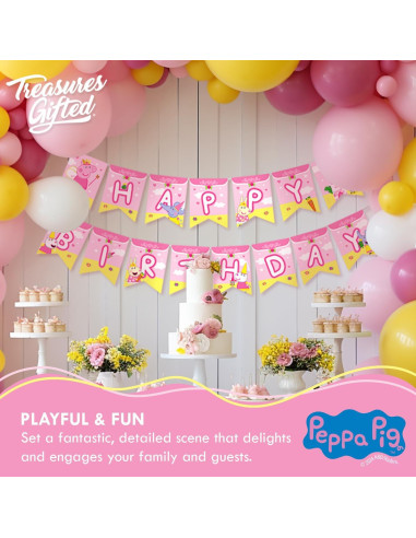 Decoraciones de Cumpleaños Peppa Pig - Juego de 3 Banderas