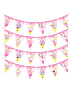 Banderín de Cumpleaños Peppa Pig - Paquete de 2, 30.5 m