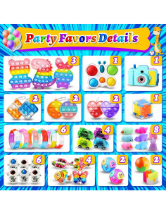 206 Piezas Juguetes Antiestrés para Niños - HOLILURE 2