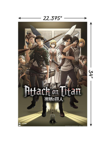 Póster Ataque a los Titanes Temporada 3 Trends 86.4x56.9 cm