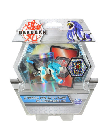 Figuras de Colección BAKUGAN Hydorous Azul con Tarjetas y Moneda