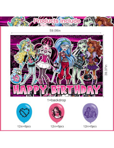 Fondo de Fiesta Chica Monstruo 0.91x1.52m Vinilo Karg 2