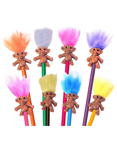 Pack 8 Toppers de Lápiz Troll Vintage TOMZEGNA
