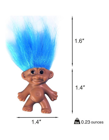 Pack 8 Toppers de Lápiz Troll Vintage TOMZEGNA