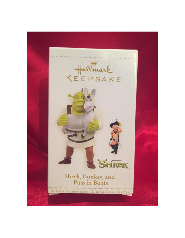 Adorno Hallmark Shrek y Gato con Botas 2006 90.7g