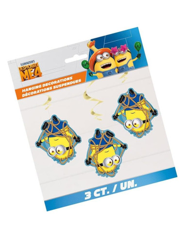 Decoraciones Colgantes Remolino Mi Villano Favorito 66 cm - Paquete de 3