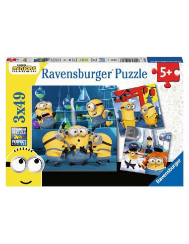 Rompecabezas Divertidos Minions Ravensburger 3x49 Piezas