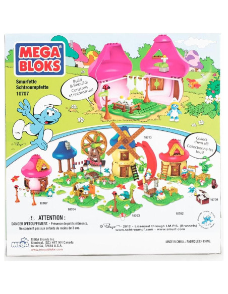 Set de Juego Mega Bloks Pitufos Casa de Chiquitina 19.7x6.4cm