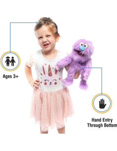Títere de Mano Monstruo Púrpura Silly Puppets 35.56 cm 2