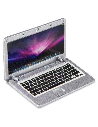 Laptop Miniatura Plegable ODDIER 1:12 para Casa de Muñecas