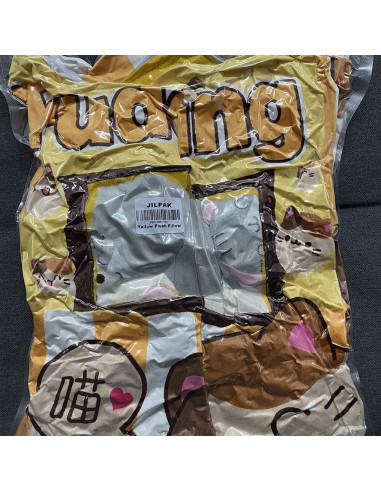 Almohada de Peluche JILPAK con 8 Gatos Amarillos 35x45 cm