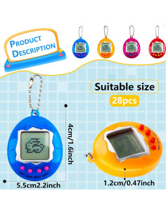 28 Llaveros Electrónicos de Mascotas Virtuales Conagel 5.5 cm 2