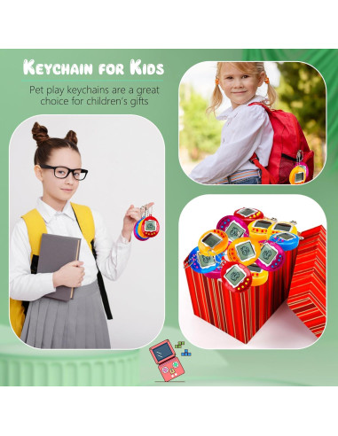 28 Llaveros Electrónicos de Mascotas Virtuales Conagel 5.5 cm