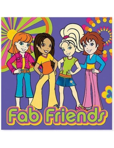 Suministros Fiesta Cumpleaños Polly Pocket - 32 Servilletas Papel