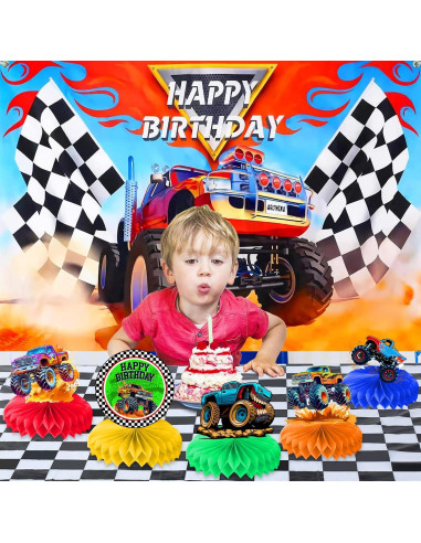 Centros de Mesa de Camión Monstruo 9 Piezas CG Factory
