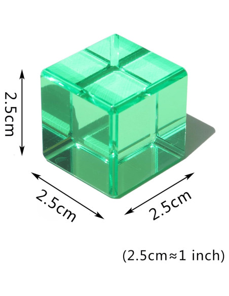 Cubos Acrílicos de Cristal Arcoíris KOAICS 64PCS Juguete Educativo