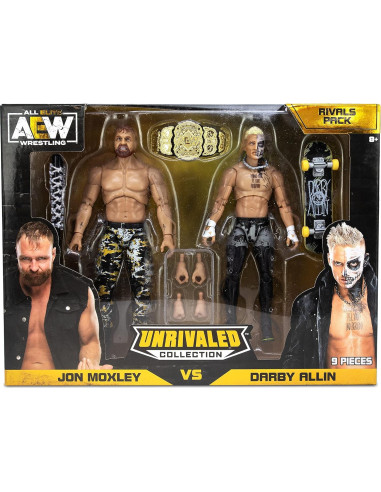 Figuras de Acción AEW Unrivaled Darby Allin y Jon Moxley 16.5 cm
