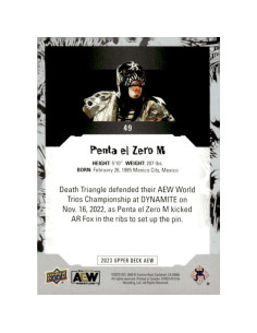 Tarjeta de Lucha AEW 2023 Penta el Zero M - Coleccionable 2