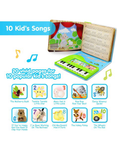 Libro de Piano Interactivo Best Learning 21.5x18 cm - Juguete Educativo 2