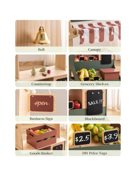 Juego de Tienda de Abarrotes de Madera ROBOTIME 11.7 kg Juego de Tienda de Abarrotes de Madera ROBOTIME 11.7 kg